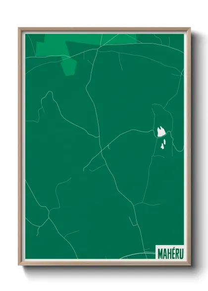 Une affiche de carte sur Mahéru