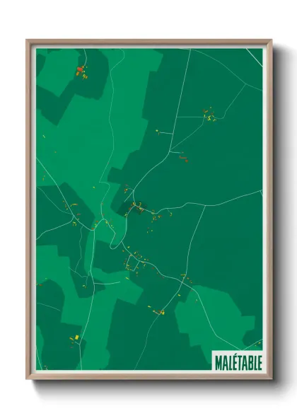 Une affiche de carte sur Malétable