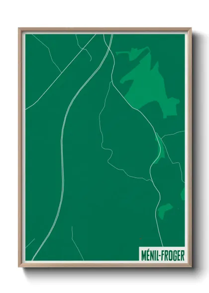 Une affiche de carte sur Ménil-Froger