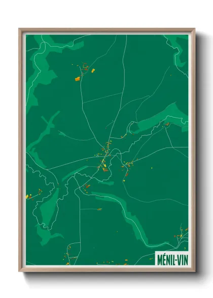 Une affiche de carte sur Ménil-Vin
