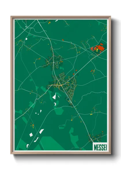 Une affiche de carte sur Messei