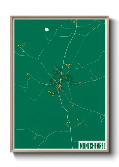 Une affiche de carte sur Montchevrel