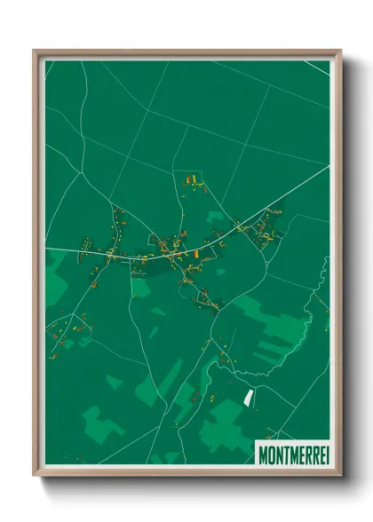 Une affiche de carte sur Montmerrei