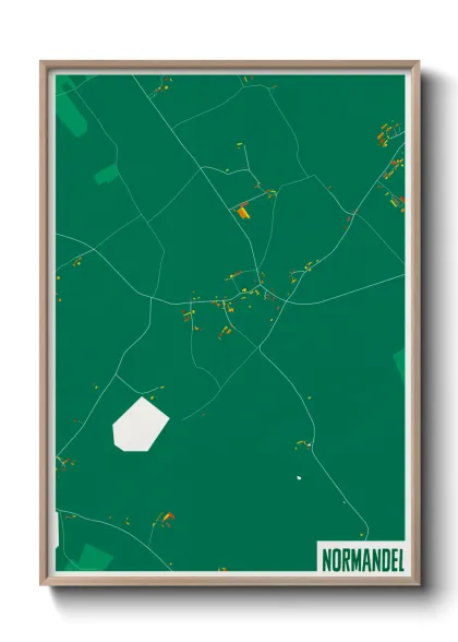 Une affiche de carte sur Normandel