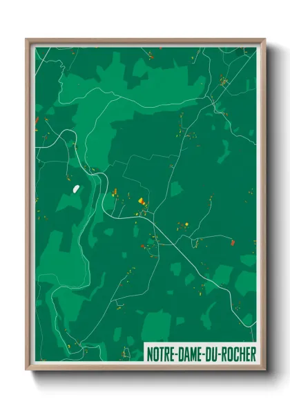 Une affiche de carte sur Notre-Dame-du-Rocher