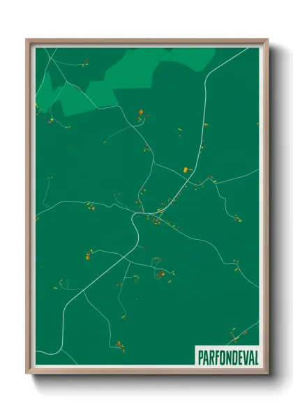 Une affiche de carte sur Parfondeval