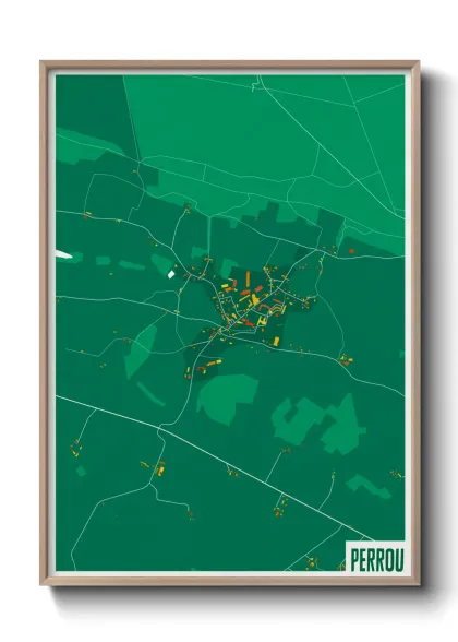 Une affiche de carte sur Perrou