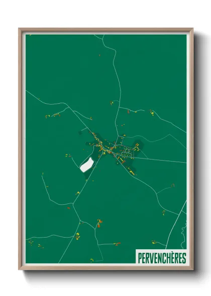 Une affiche de carte sur Pervenchères