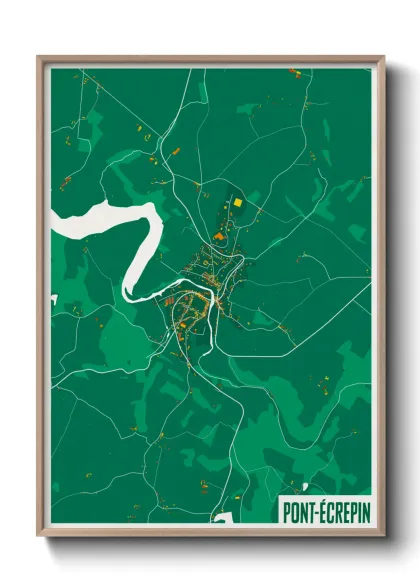 Une affiche de carte sur Pont-Écrepin