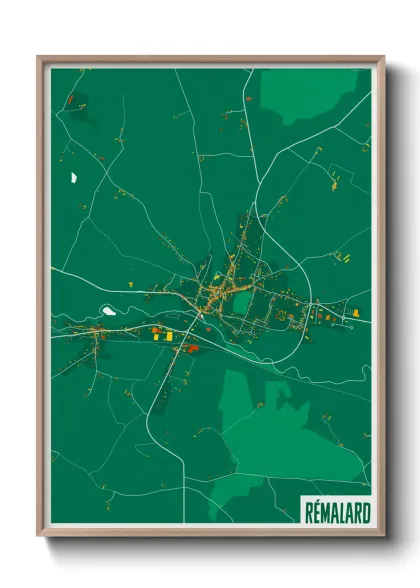 Une affiche de carte sur Rémalard
