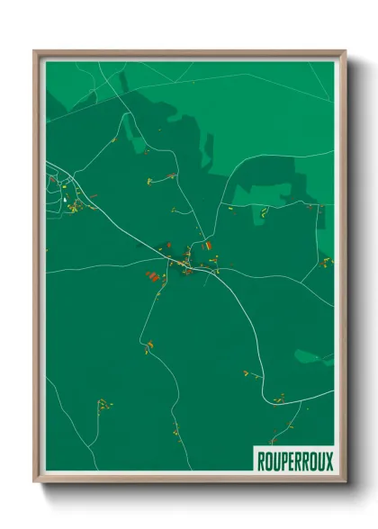 Une affiche de carte sur Rouperroux