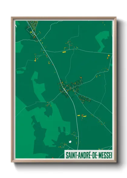 Une affiche de carte sur Saint-André-de-Messei