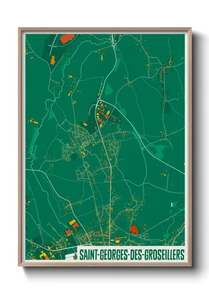 Une affiche de carte sur Saint-Georges-des-Groseillers