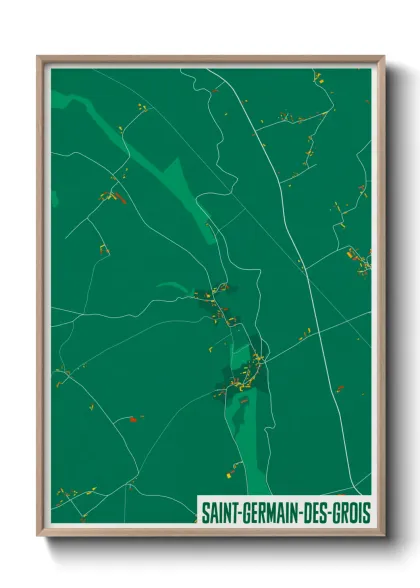 Une affiche de carte sur Saint-Germain-des-Grois