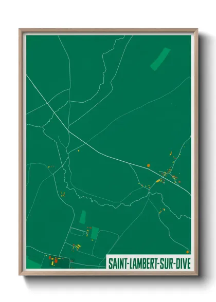 Une affiche de carte sur Saint-Lambert-sur-Dive