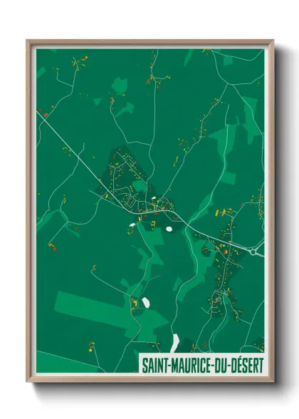 Une affiche de carte sur Saint-Maurice-du-Désert