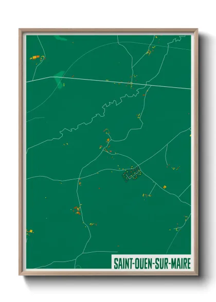 Une affiche de carte sur Saint-Ouen-sur-Maire