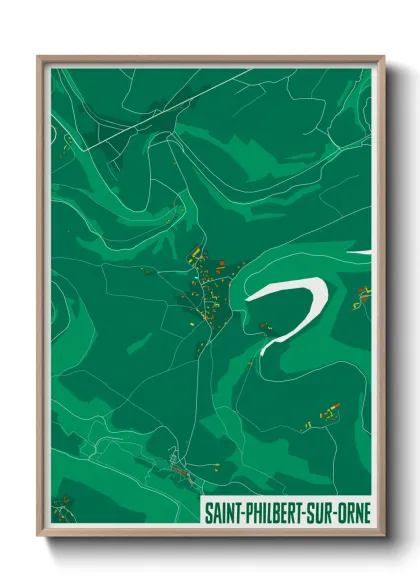 Une affiche de carte sur Saint-Philbert-sur-Orne