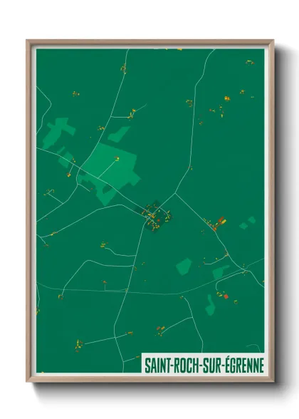 Une affiche de carte sur Saint-Roch-sur-Égrenne