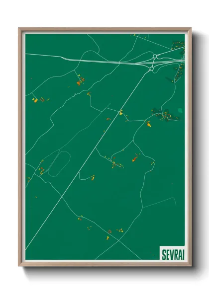 Une affiche de carte sur Sevrai