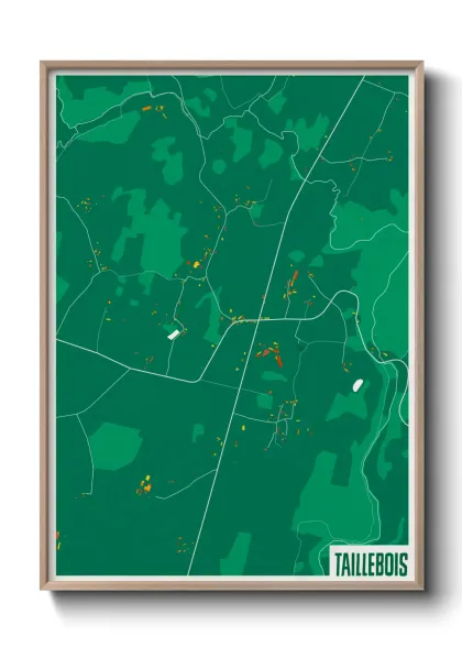 Une affiche de carte sur Taillebois