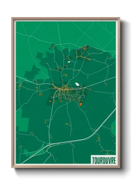 Une affiche de carte sur Tourouvre