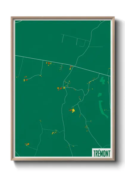 Une affiche de carte sur Trémont