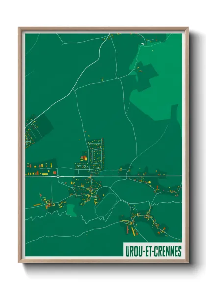 Une affiche de carte sur Urou-et-Crennes