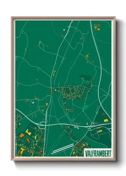 Une affiche de carte sur Valframbert