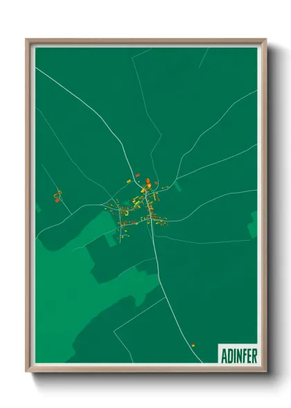 Une affiche de carte sur Adinfer