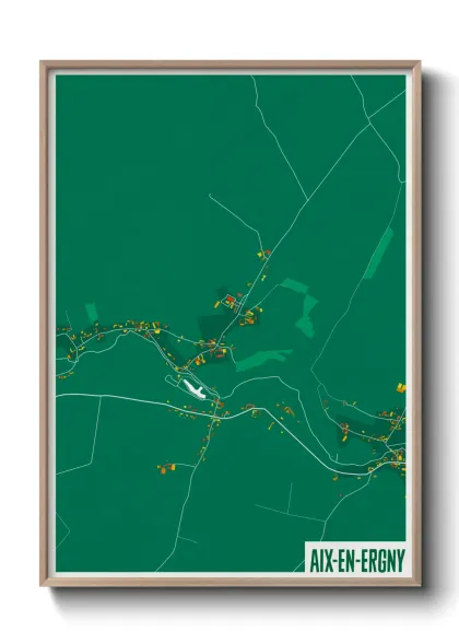 Une affiche de carte sur Aix-en-Ergny