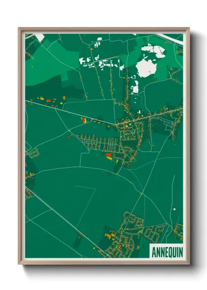 Une affiche de carte sur Annequin