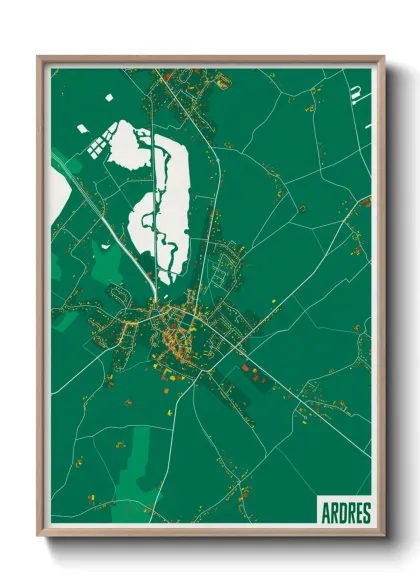 Une affiche de carte sur Ardres