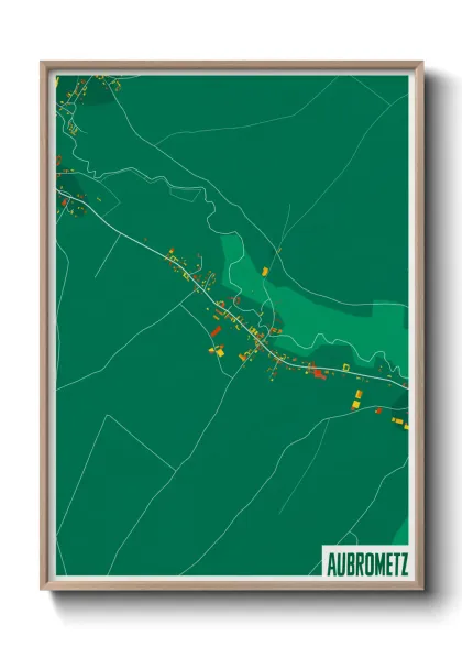 Une affiche de carte sur Aubrometz