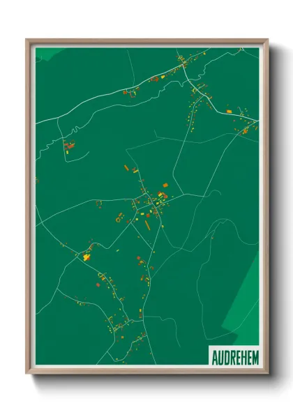 Une affiche de carte sur Audrehem