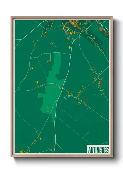 Une affiche de carte sur Autingues