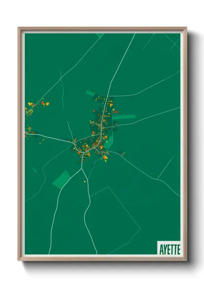 Une affiche de carte sur Ayette