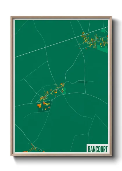 Une affiche de carte sur Bancourt