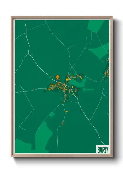 Une affiche de carte sur Barly