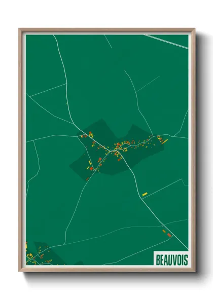 Une affiche de carte sur Beauvois