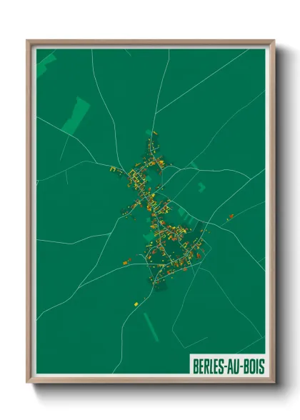 Une affiche de carte sur Berles-au-Bois