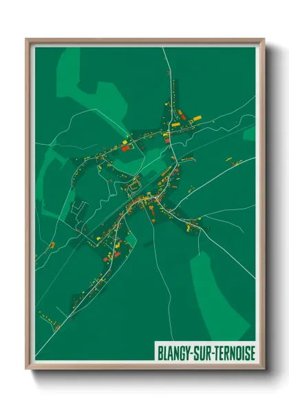 Une affiche de carte sur Blangy-sur-Ternoise