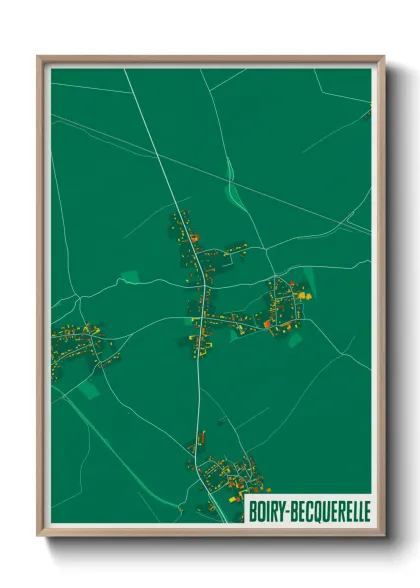 Une affiche de carte sur Boiry-Becquerelle