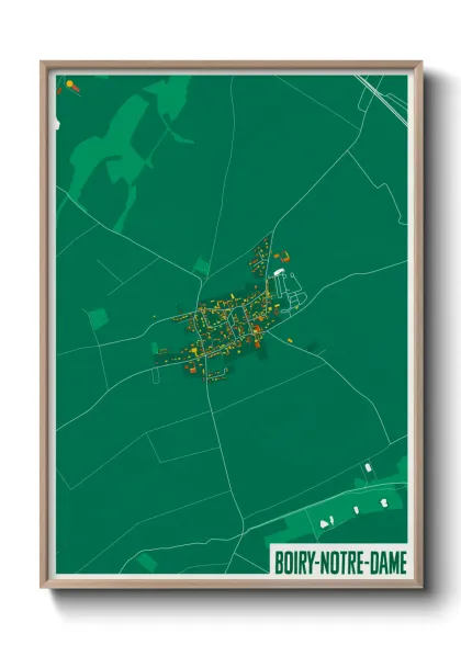 Une affiche de carte sur Boiry-Notre-Dame
