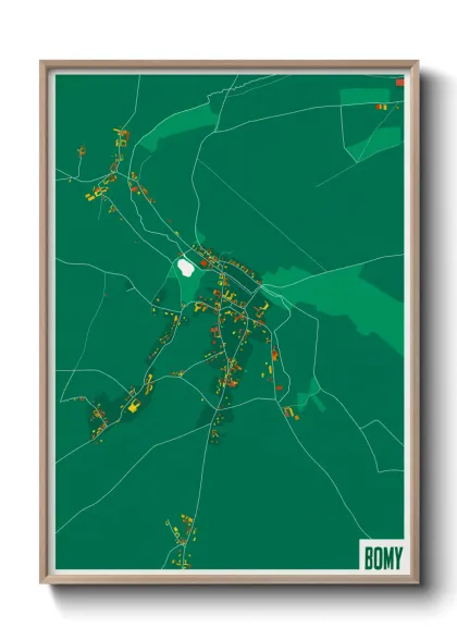 Une affiche de carte sur Bomy
