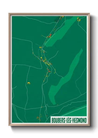 Une affiche de carte sur Boubers-lès-Hesmond