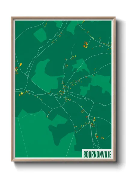 Une affiche de carte sur Bournonville