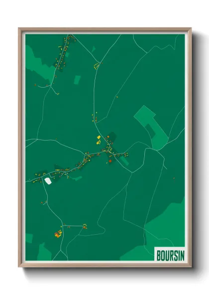 Une affiche de carte sur Boursin
