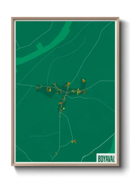 Une affiche de carte sur Boyaval
