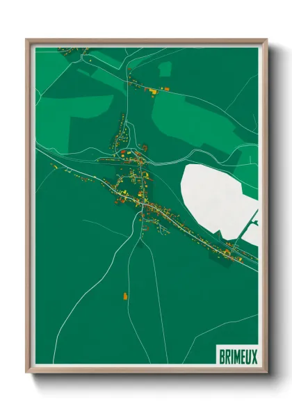 Une affiche de carte sur Brimeux